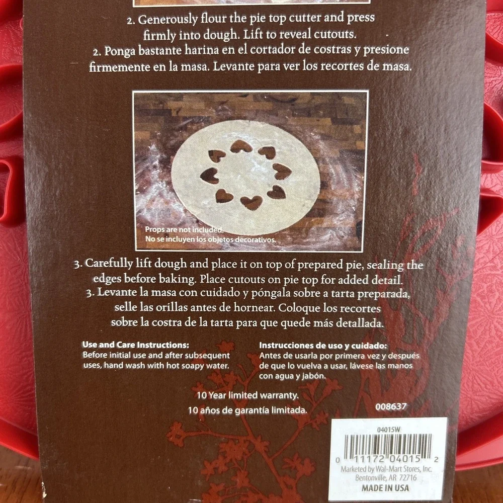 Nordic Ware Reversible Lattice & Hearts Pie Top Cutter 12